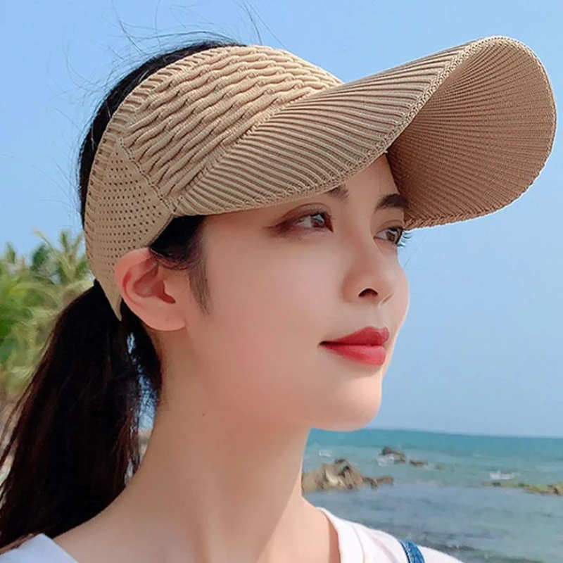 2024女款太阳帽 跑步骑车鸭舌棒球帽 空顶防晒遮阳运动必备