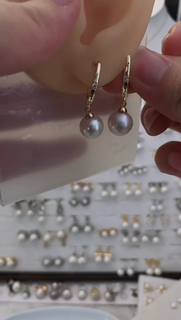 合金耳饰淡水珍珠82