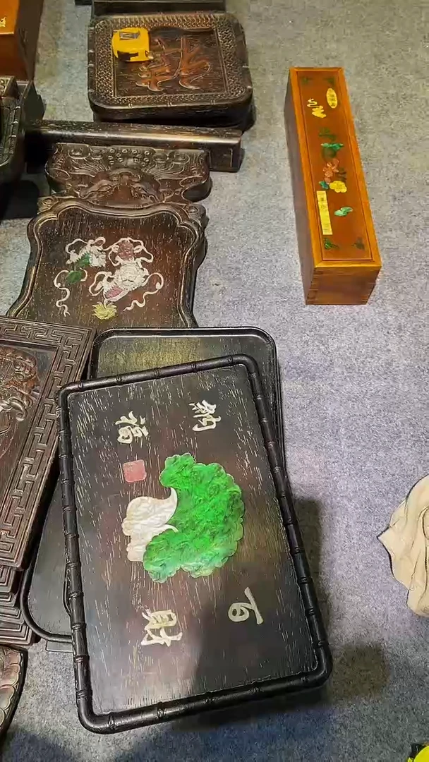 木紫檀木雕一物一拍