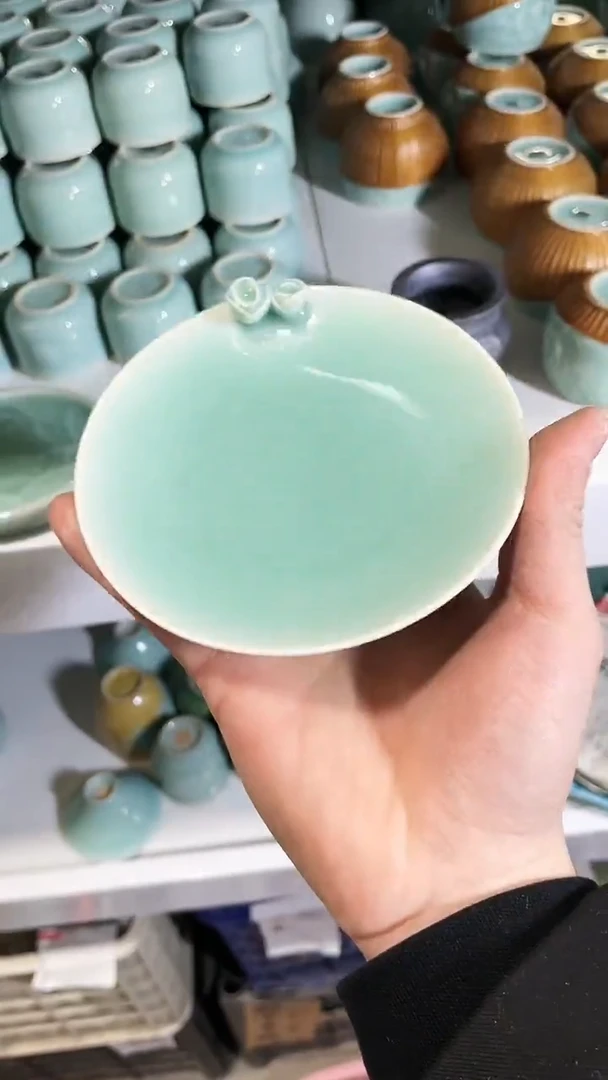 【闪购商品】手工捏花杯垫 福利款 慧仙青瓷 瓷器