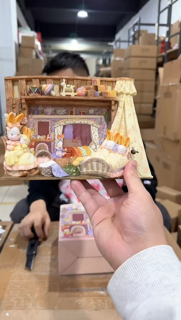 瓷片小号原盒时尚兔音乐相框