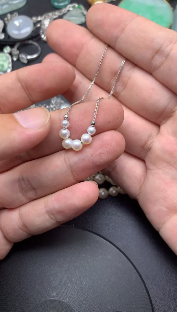 颈饰银S925镶嵌海水珍珠冰再烦就炖了你商品不退不换