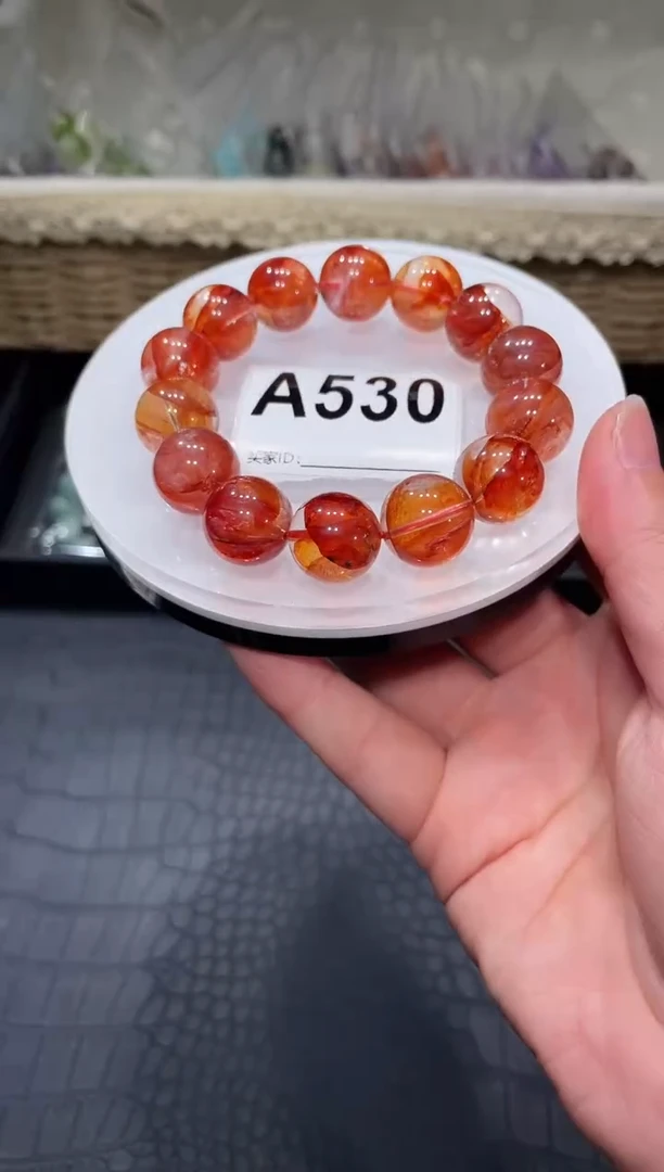 未镶嵌手链水晶A530 红胶花 15