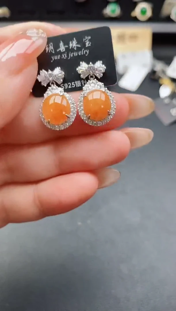 银S925镶嵌戒指翡翠1