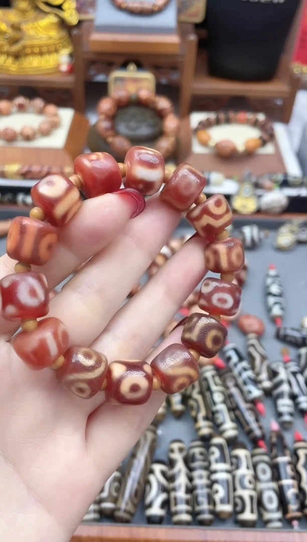 玛瑙/玉髓散珠安**素金蟾红肉断珠手串-安之