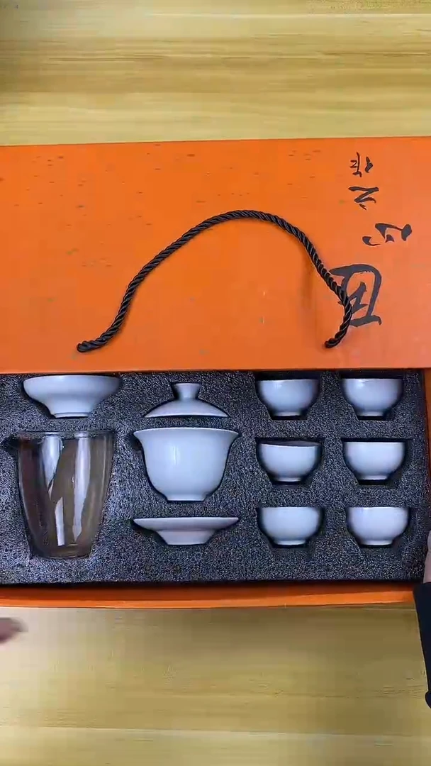 白瓷11头福杯礼盒装