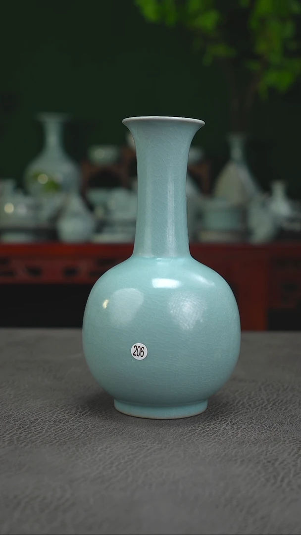 206号侯家长径鼓腹瓶有瑕福利简包~帆