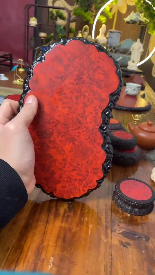 【闪购商品】东非黑黄檀（紫光檀）木艺小干泡台
