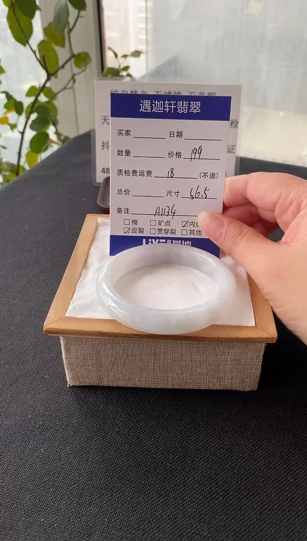 未镶嵌手镯翡翠56圈口 A1134编码