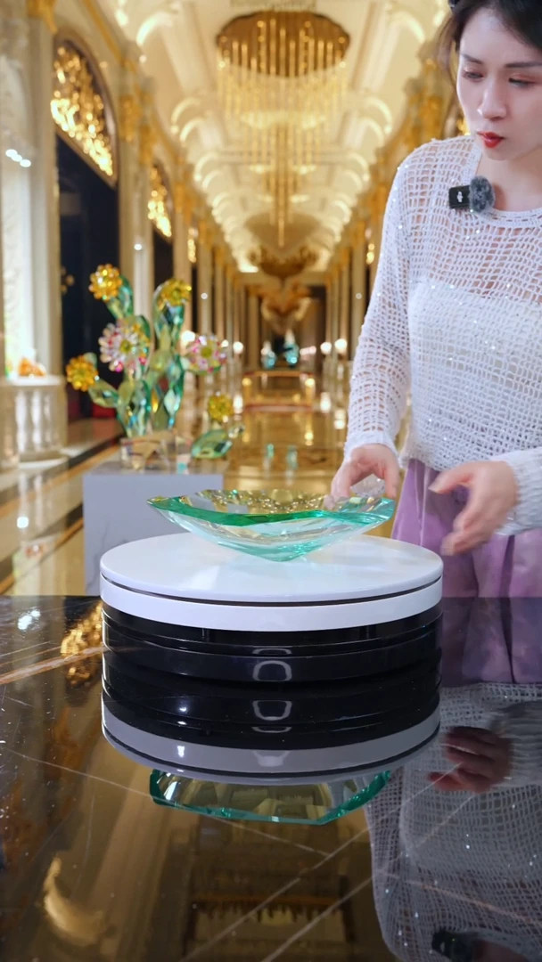 摆件AJ1111076翠绿色琉璃果盘