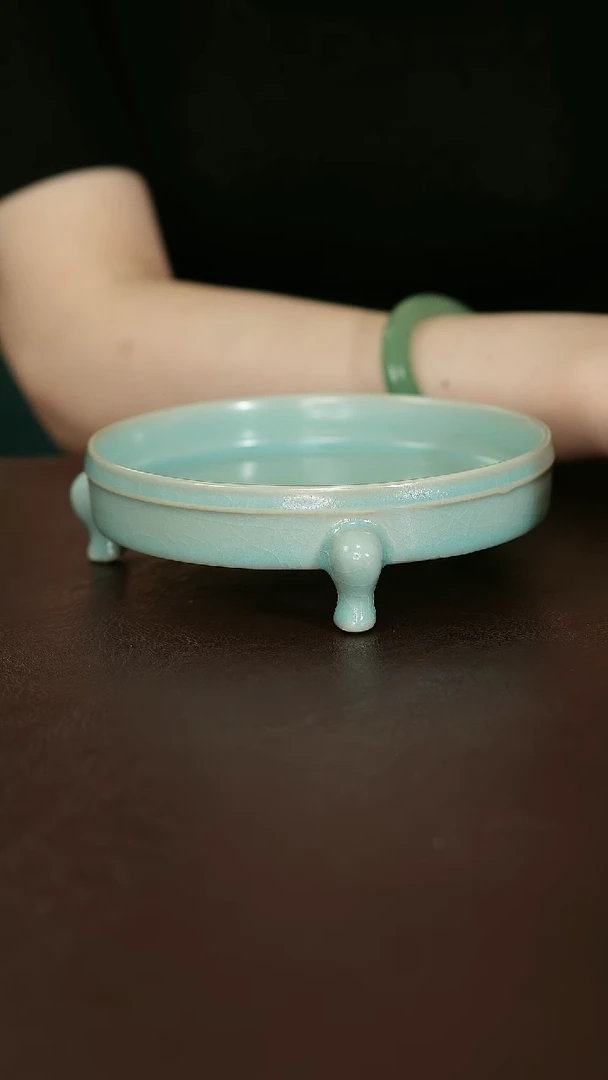 摆件329微瑕原矿汝宋汝瓷