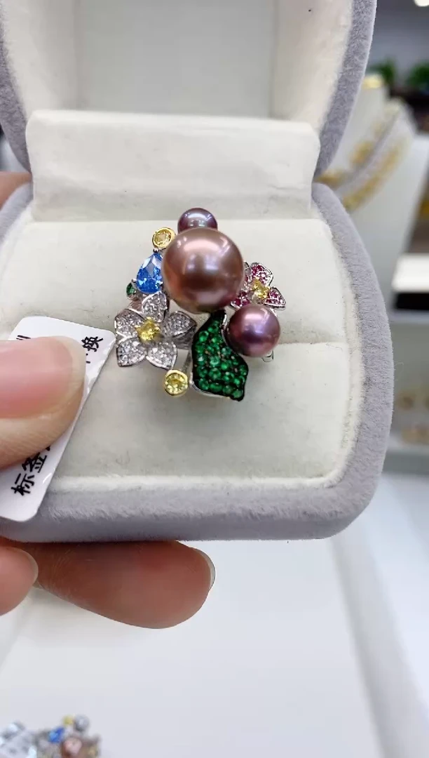 【闪购商品】淡水珍珠戒指银S925镶嵌淡水戒指