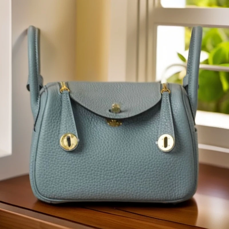 简约时尚新款女包琳迪包单肩斜挎包枕包百搭高级lindy小包竹节