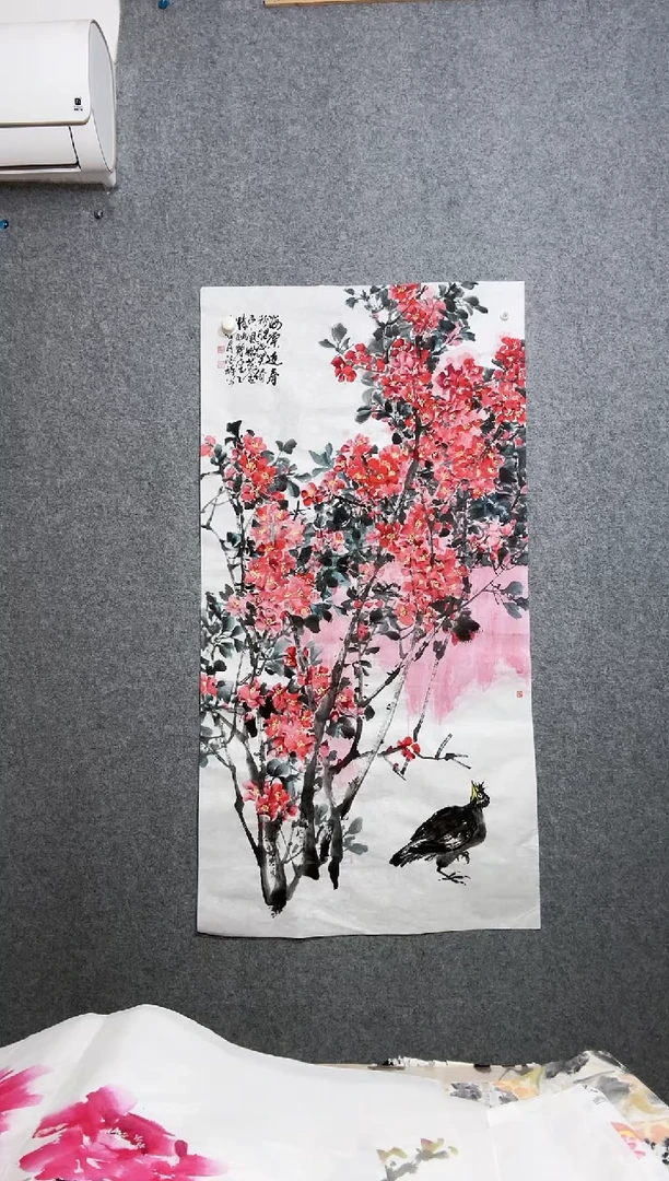 竖款140*70海棠花开