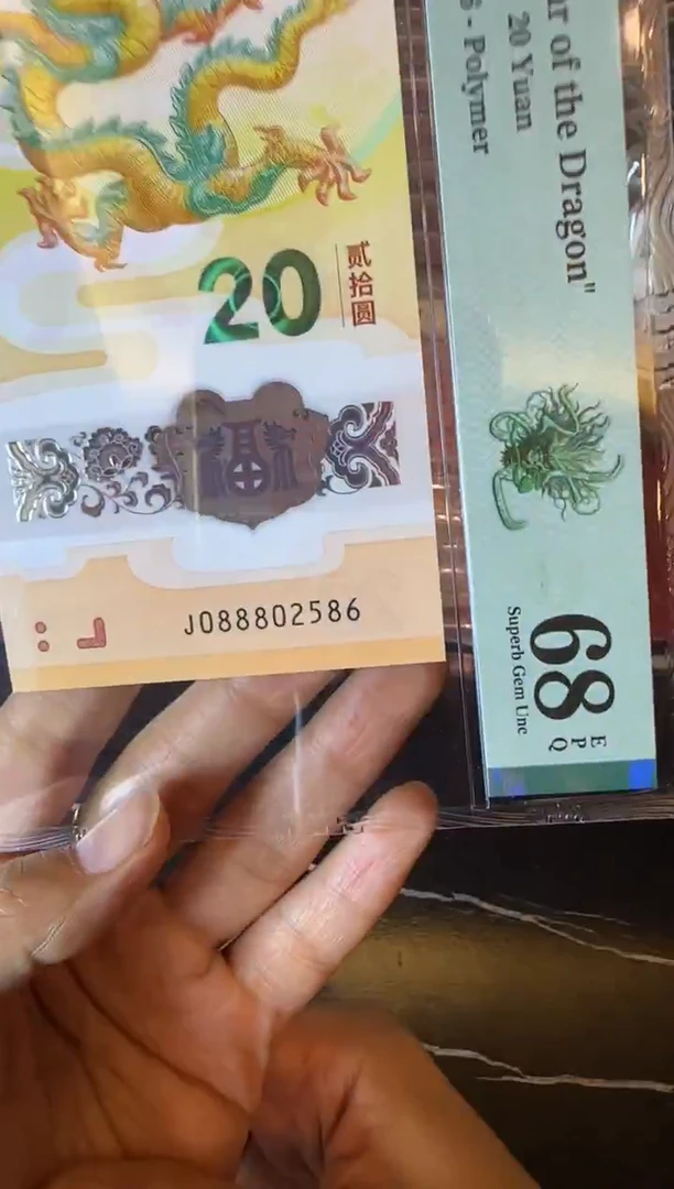 塑料2024 龙钞  单张  088802586