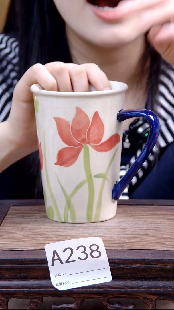 杯子景德镇陶瓷手绘杯子A238