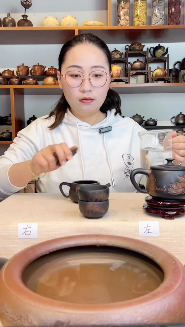 【闪购商品】云南建水紫陶-荷花客杯6只