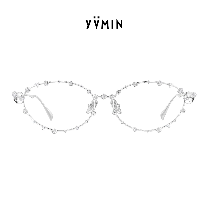 YVMIN/尤目【新品】花朵碎钻装饰眼镜