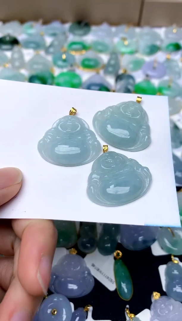 【闪购商品】翡翠颈饰18K金镶嵌 天然A货翡翠（多样性发其一）