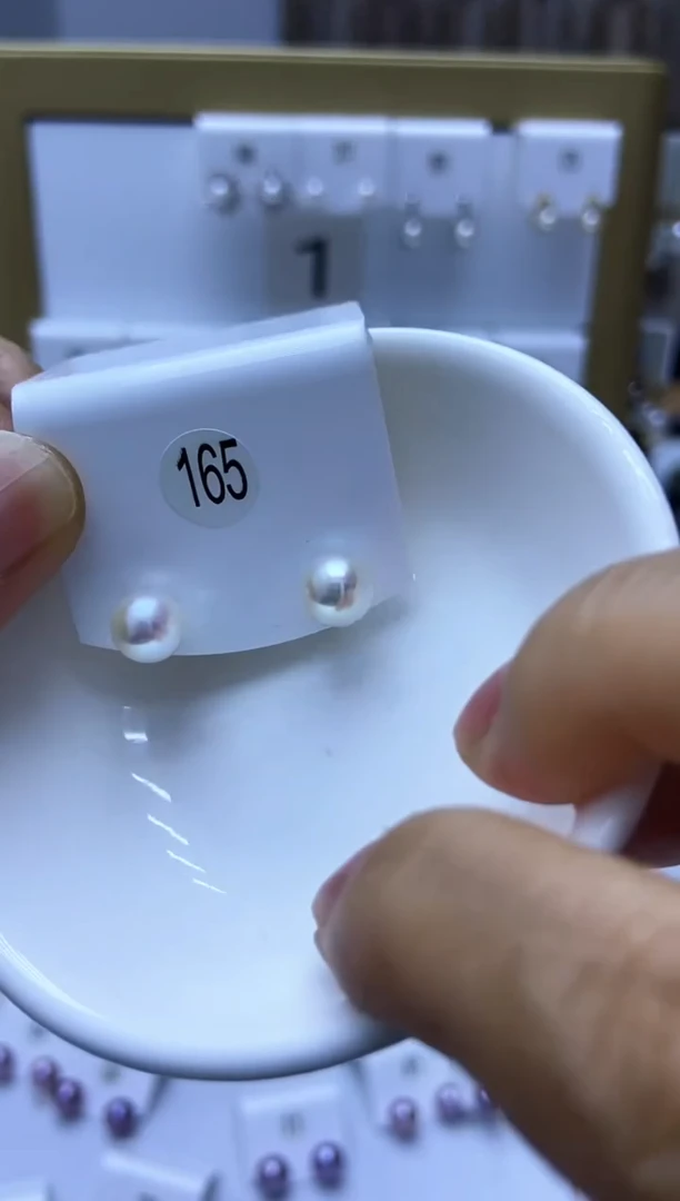 银S925镶嵌耳饰海水珍珠165