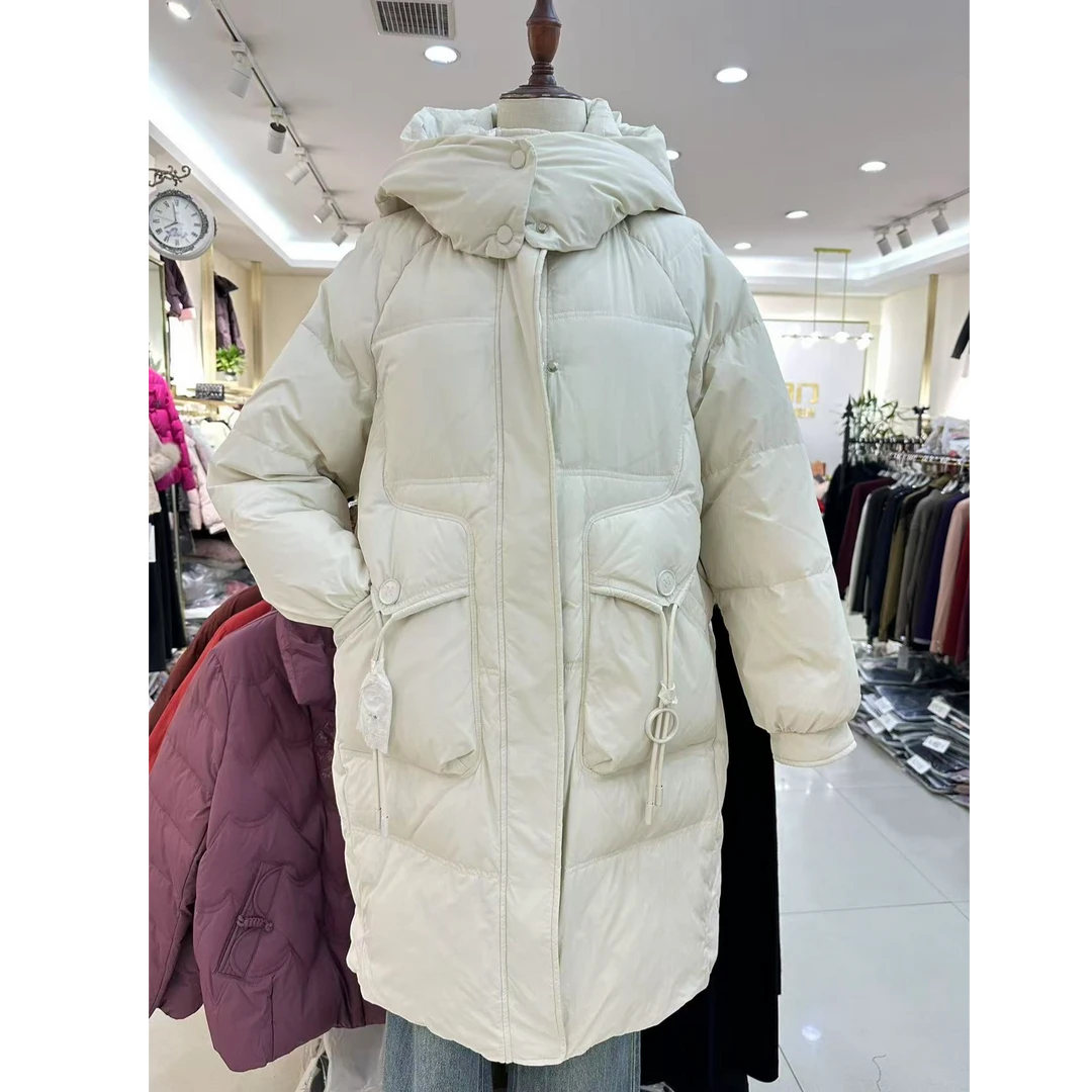 连帽韩版宽松型羽绒服保暖加厚