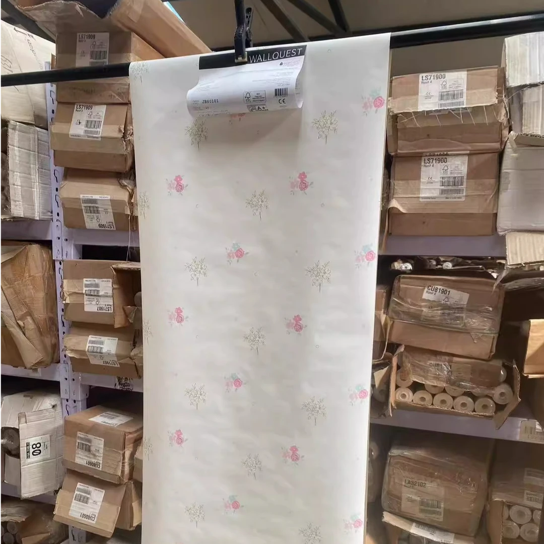 美国wallquest原装进口环保壁纸清新田园小花卧室儿童房墙纸JB