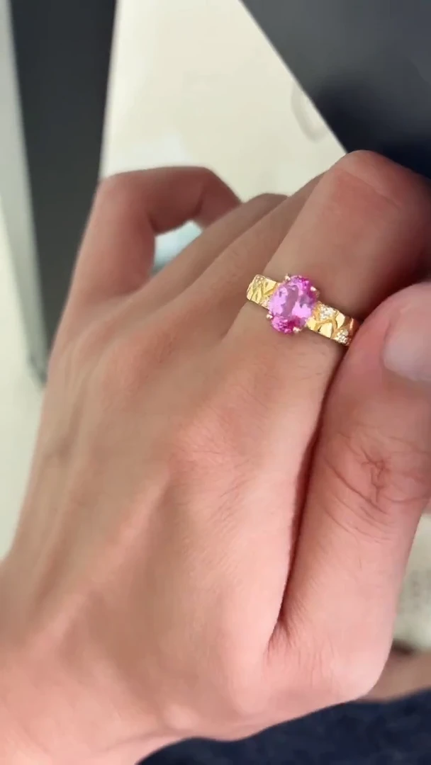 戒指彩色蓝宝石银S925镶嵌0000