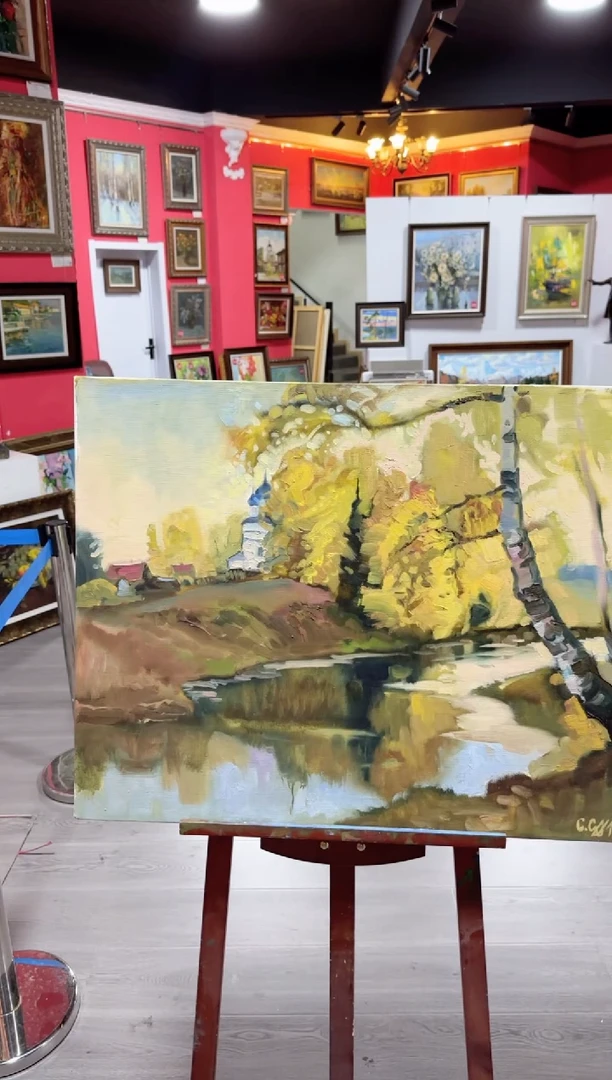 俄罗斯手绘油画作品《 风景》50*70