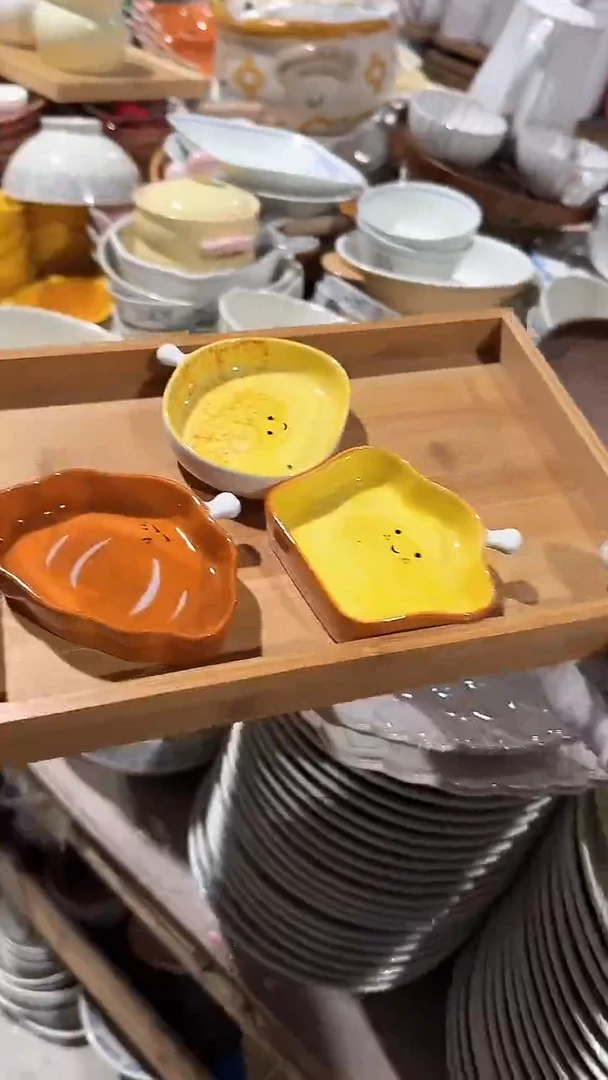 陶瓷3个小碟子不带木托盘微瑕 凑满20元包邮