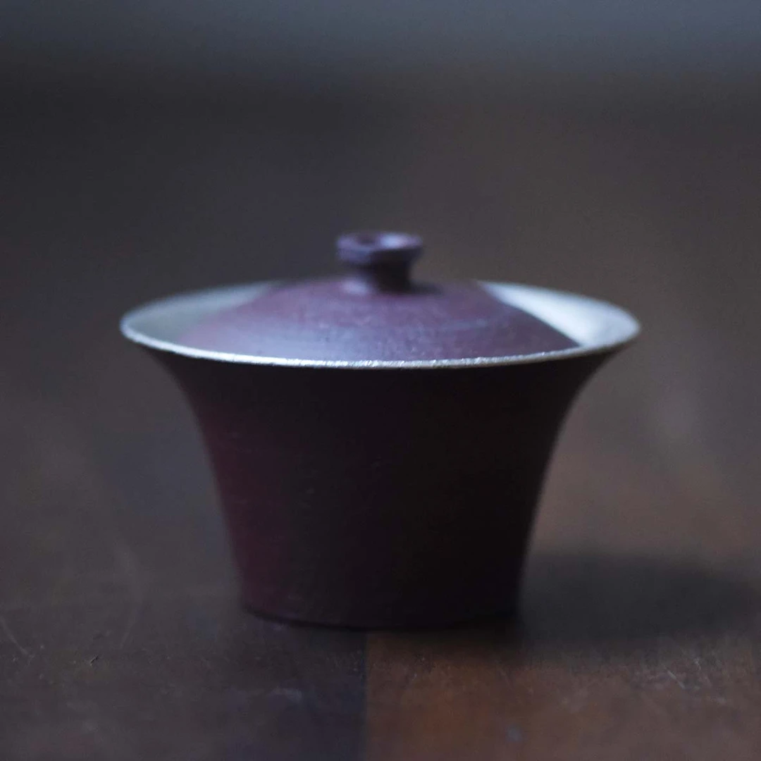 【悦生活】朱砂红银釉-雲由山坊-盖碗-100ml（雲由S0397）