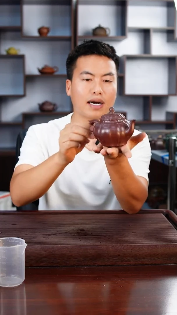 茶壶紫砂紫茄泥筋纹器200cc左右