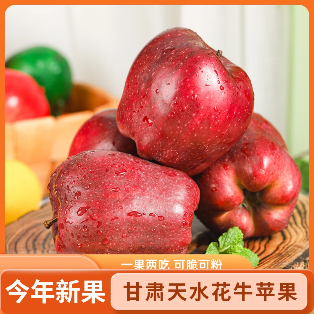 甘肃天水花牛苹果（大果）当季新鲜水果  天水豆豆甄选