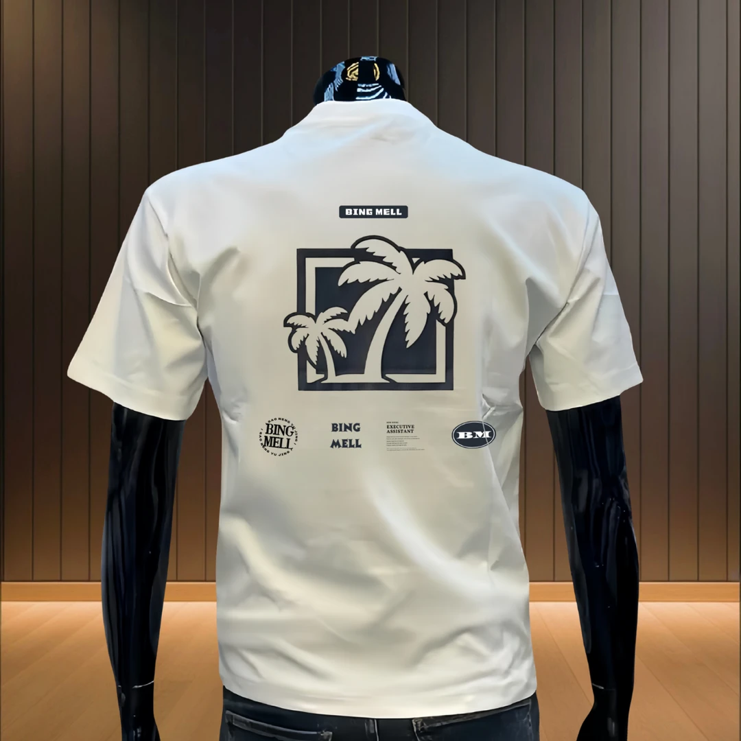 高街痞帅潮牌印花纯棉短袖t恤男2025夏季新款美式复古时尚打底衫