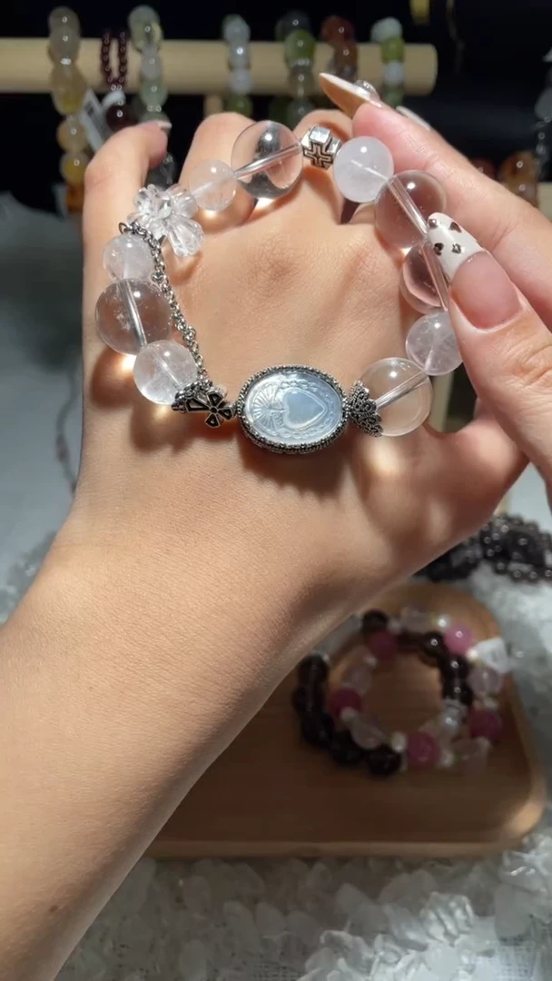 【闪购商品】水晶手链合金白水白阿赛+月光魔盒