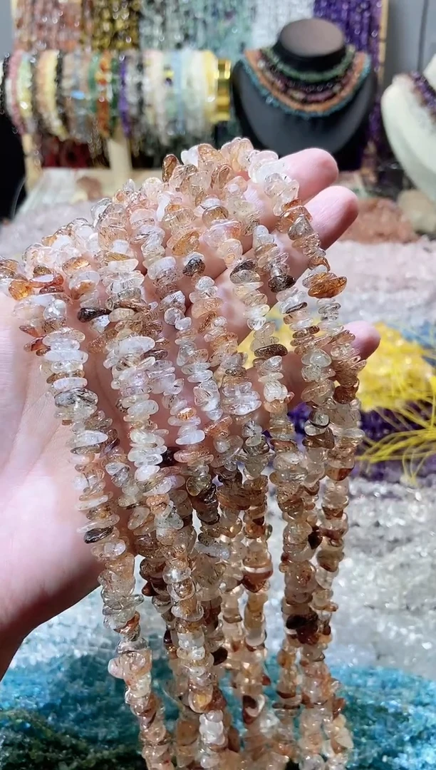 未镶嵌珠宝半成品水晶黑金超七