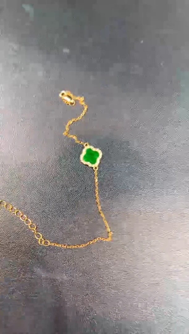 银S925镶嵌手链翡翠手链