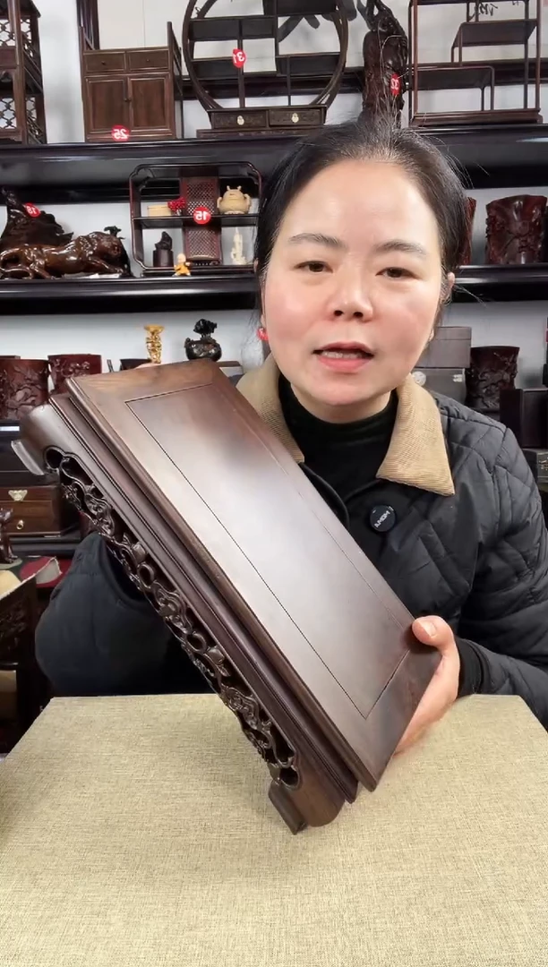 木灵芝长方老李红木工艺品