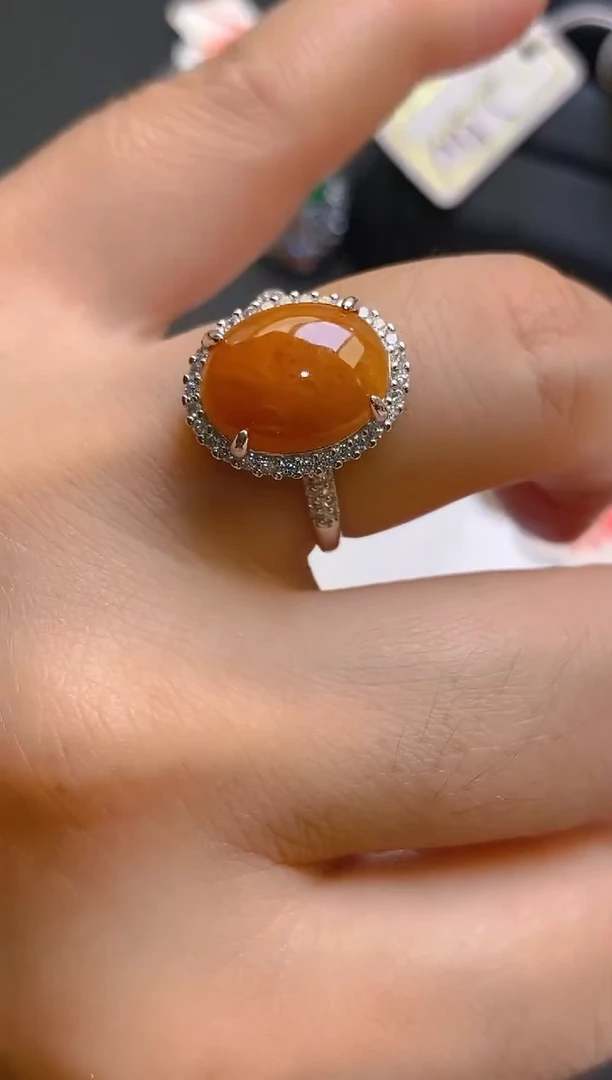 【闪购商品】翡翠耳饰银S925镶嵌天然A货翡翠1