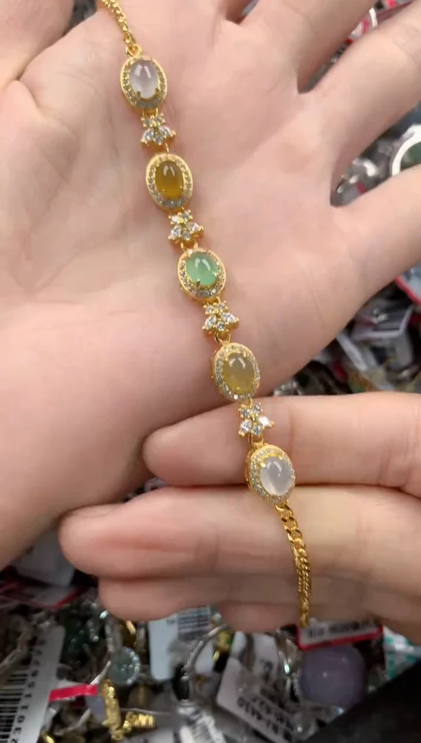 银S925镶嵌戒指翡翠101010-----8