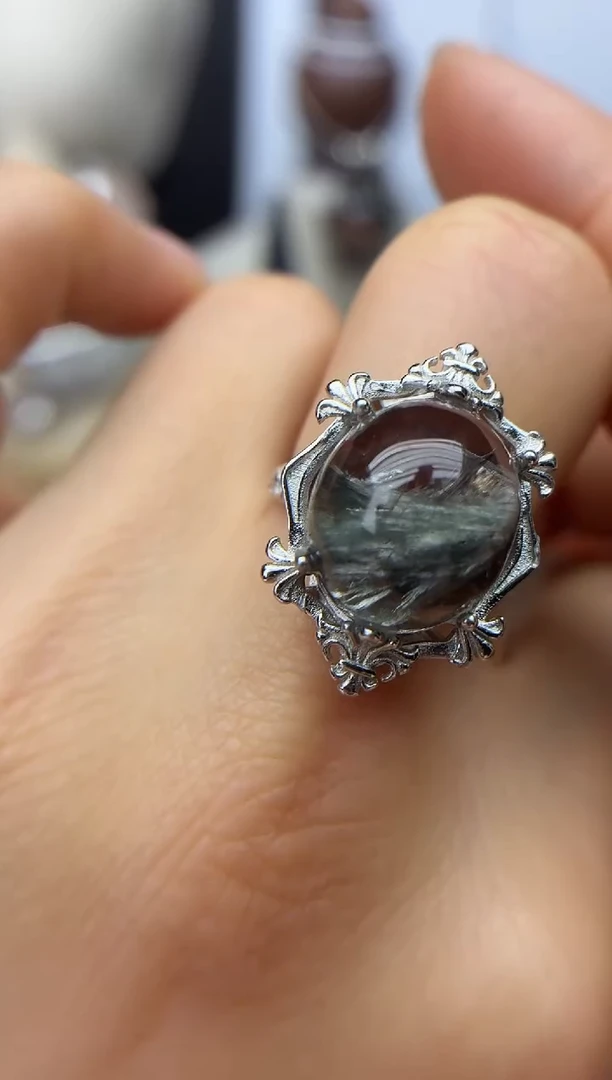 银S925镶嵌珠宝半成品水晶定制定制