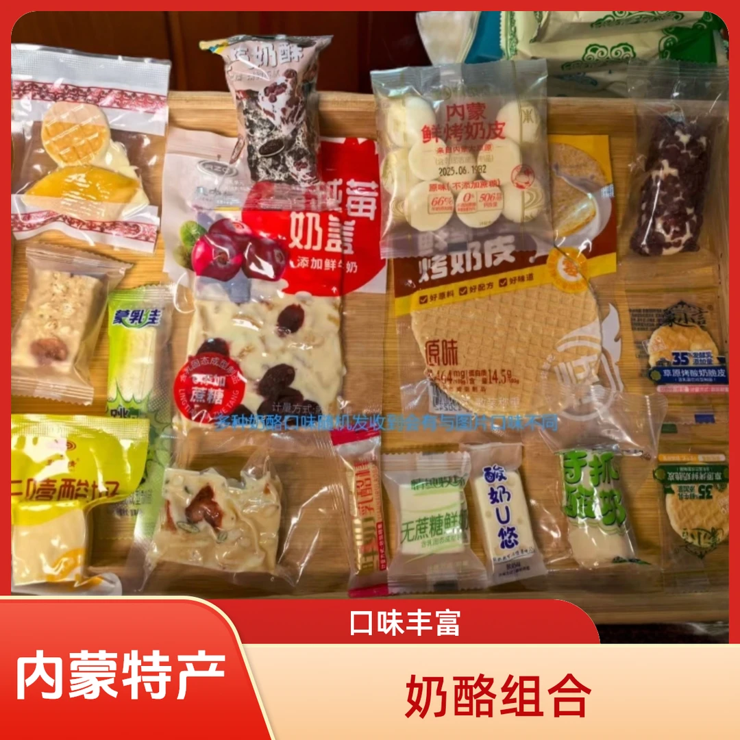 内蒙特产奶制品试吃组合奶酪烤奶皮送一个奶酪月饼