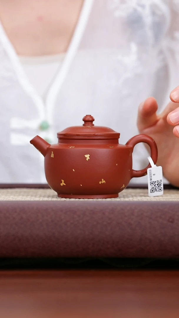 茶壶紫砂茶壶紫砂朱泥洒金德韵220cc mxq