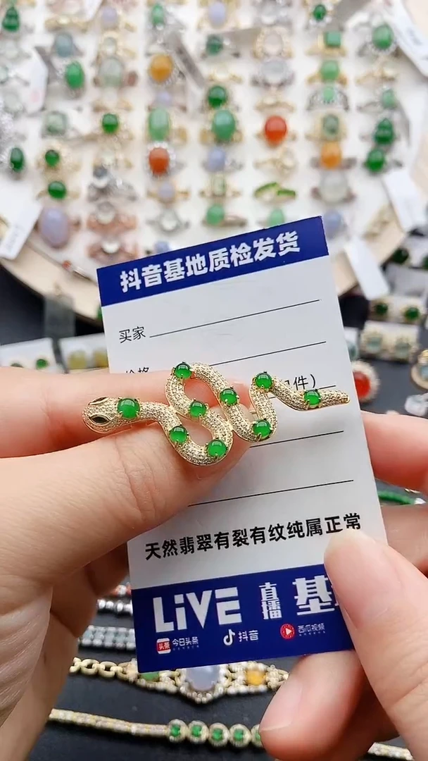 【闪购商品】翡翠颈饰银S925镶嵌胸针和项链两用款