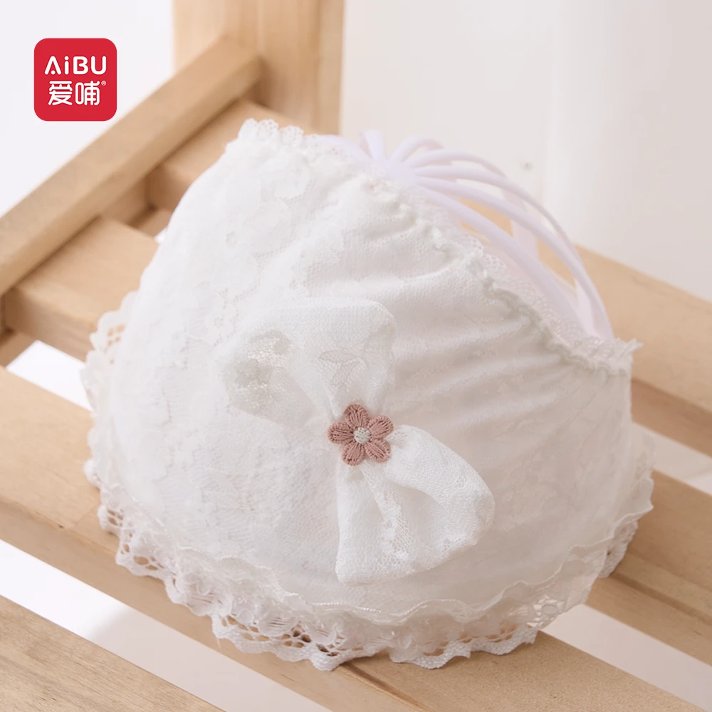 夏季婴儿帽子薄款女宝宝法式蕾丝护囟门帽甜美可爱洋气新生儿胎帽