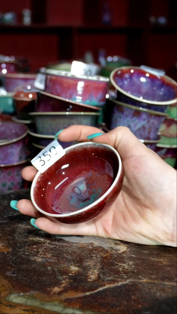 摆件精品窑变钧瓷茶器