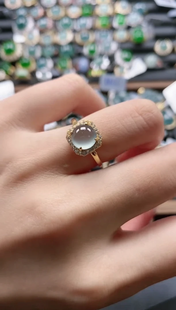 【闪购商品】翡翠戒指银S925镶嵌51151