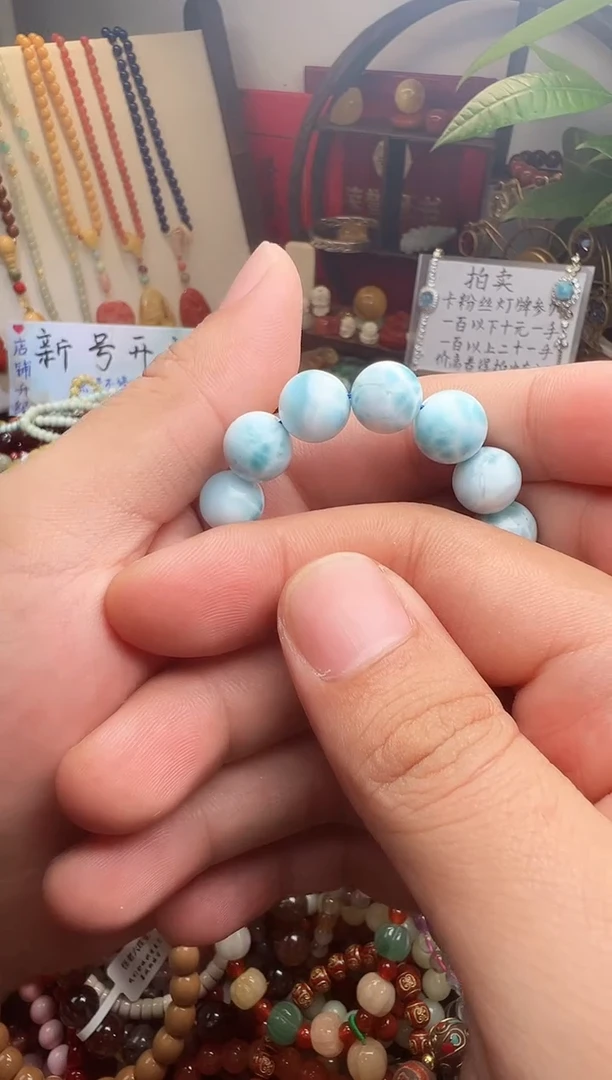 未镶嵌针钠钙石（海纹石）手链枂*（一物一件）010823