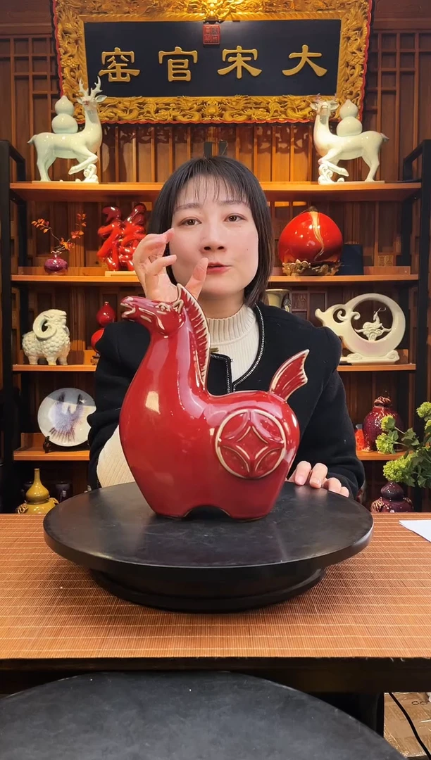 【闪购商品】摆件大宋官窑【马上来财】一马当先