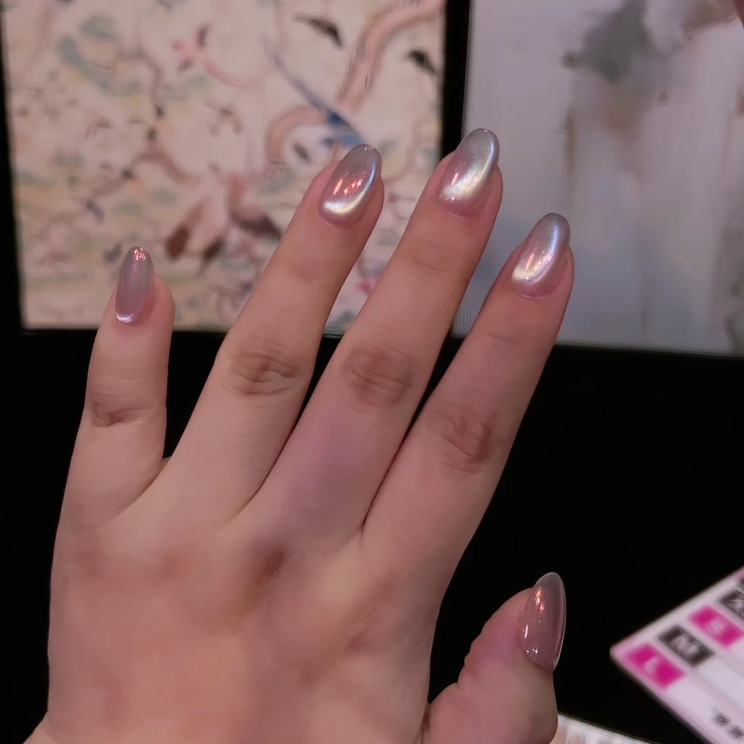 【迷幻柔光】玻璃珠追光猫眼手工穿戴甲可拆卸手指甲美甲