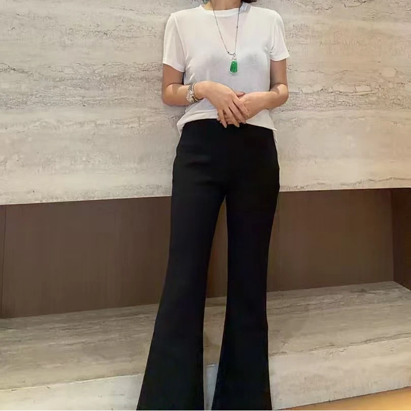 TANTAN 时尚气质宽松秋冬喇叭休闲裤3321